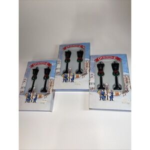 Dickensville Collectibles Street Lamp Set of 2  Christmas Village Pieces 3 Boxes